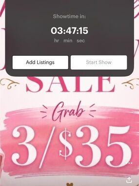 3 for $35 Pink Sale Graphic Print